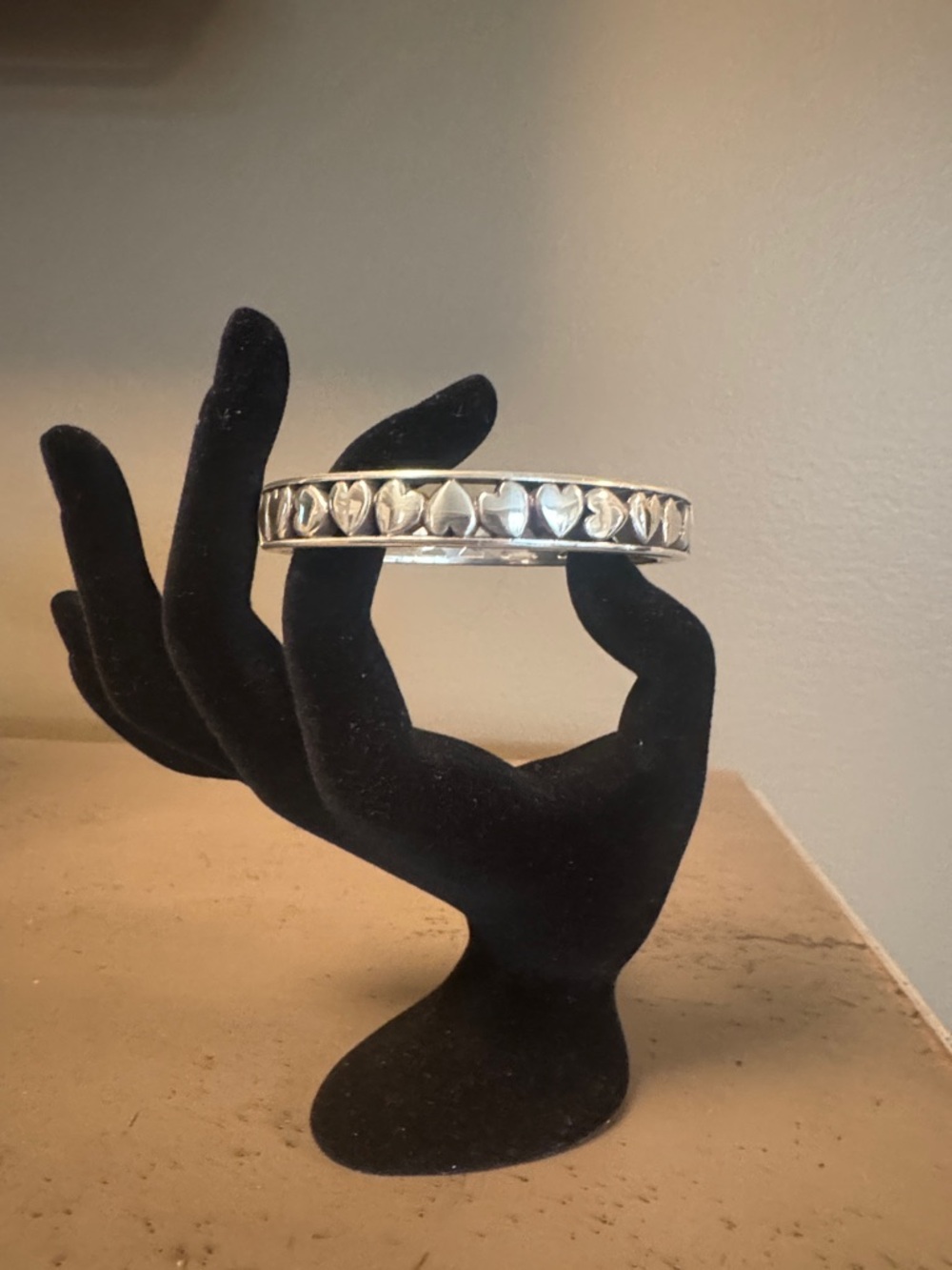 Brighton Mystery of Love Hinged Bangle with Gold Heart Accent - Picture 5 of 8